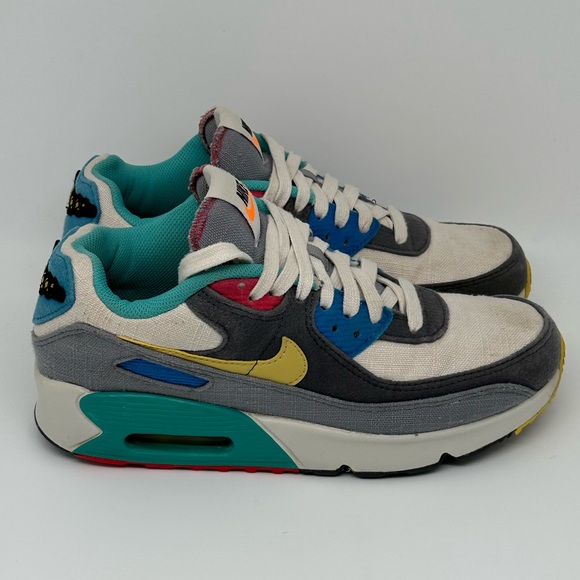 Nike Air Max 90 GS Air Sprung Caterpillar Shoes Youth Sz 7Y / Women’s Sz 8.5 - Picture 1 of 10